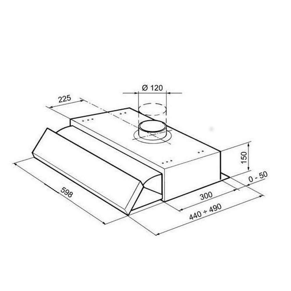 FABER Cappa cucina LG 2152 cm 60, 2 motori, maglia metallica